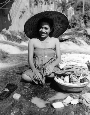 Philippine Wash Woman, Leyte Island (1944)